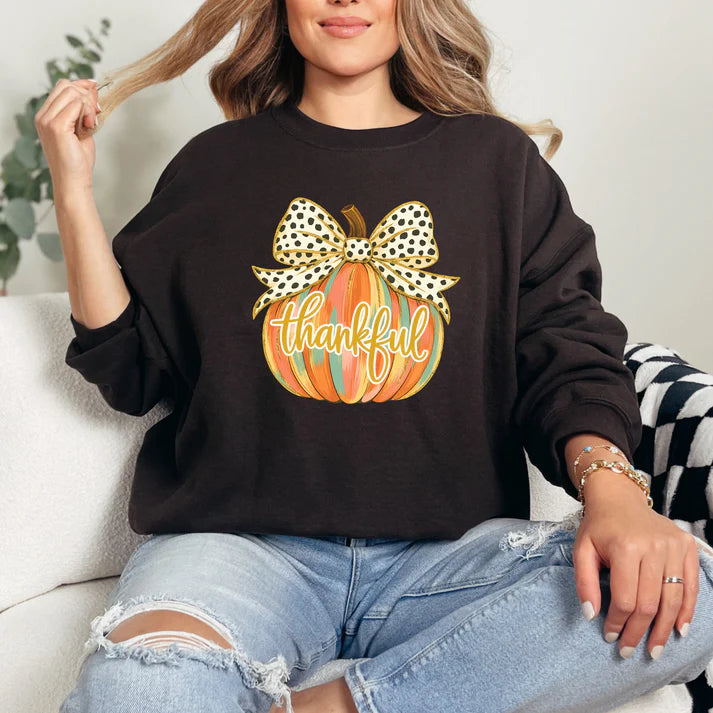 Colorful Thankful Pumpkin Sweatshirt