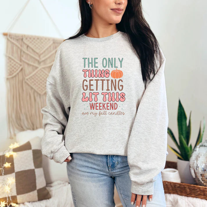 Fall Candles Getting Lit Sweatshirt