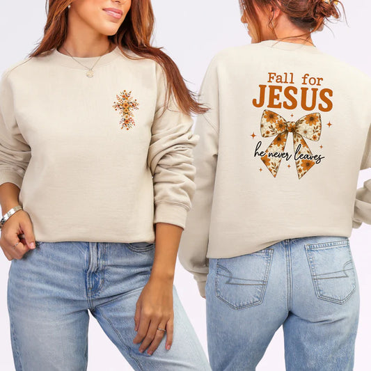Fall For Jesus Front/Back Sweatshirt
