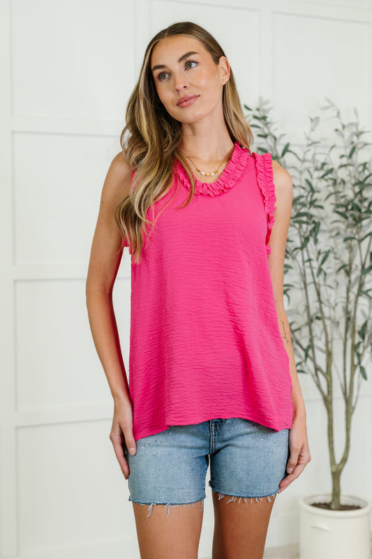 Flourish and Flare Ruffle Detail Tank