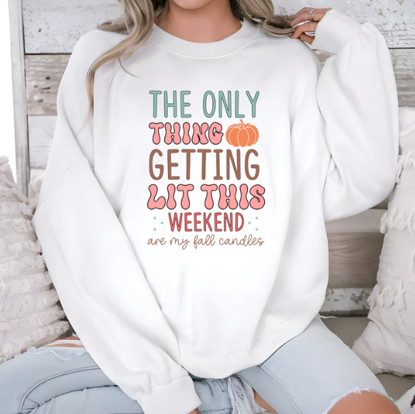 Fall Candles Getting Lit Sweatshirt